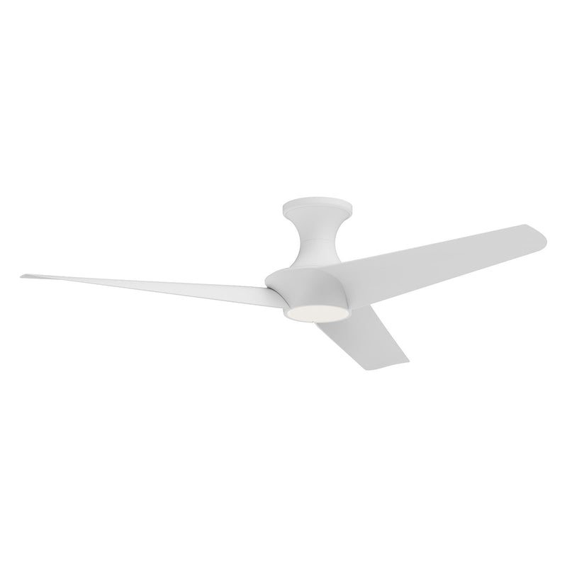 Haus Appeal Sora-H 56in 3-Blade Ceiling Fan | Wabi-Sabi White and Frosted Diffuser | Living Room & Bedroom | 56 x 56 x 10.75 in | Model HF523056WH