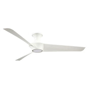 Haus Appeal Sora-H 56in 3-Blade Ceiling Fan | Wabi-Sabi White and Frosted Diffuser | Living Room & Bedroom | 56 x 56 x 10.75 in | Model HF523056WH