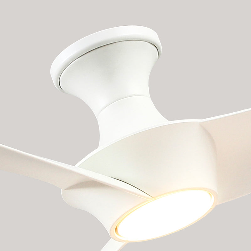 Haus Appeal Sora-H 56in 3-Blade Ceiling Fan | Wabi-Sabi White and Frosted Diffuser | Living Room & Bedroom | 56 x 56 x 10.75 in | Model HF523056WH