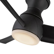 Haus Appeal Elara 54in 3-Blade LED Hugger Ceiling Fan | Modern Matte Black | Bedroom & Living Room | 54 x 54 x 14.125 in | Model HF91954-MB