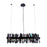 Kalco Glacier 1 Light Linear Pendant, Smoked Firenze/Black Nickel