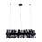 Kalco Glacier 1 Light Linear Pendant, Smoked Firenze/Black Nickel