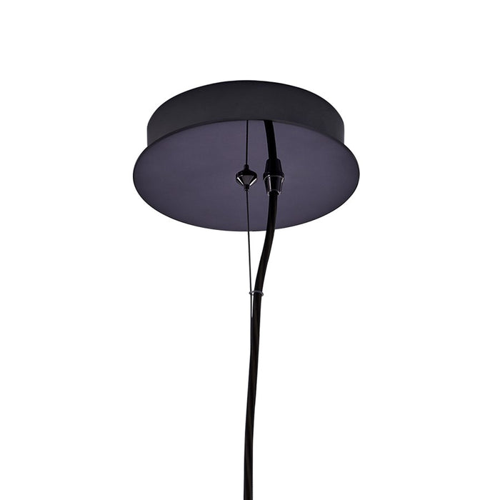 Kalco Glacier 1 Light Linear Pendant, Smoked Firenze/Black Nickel