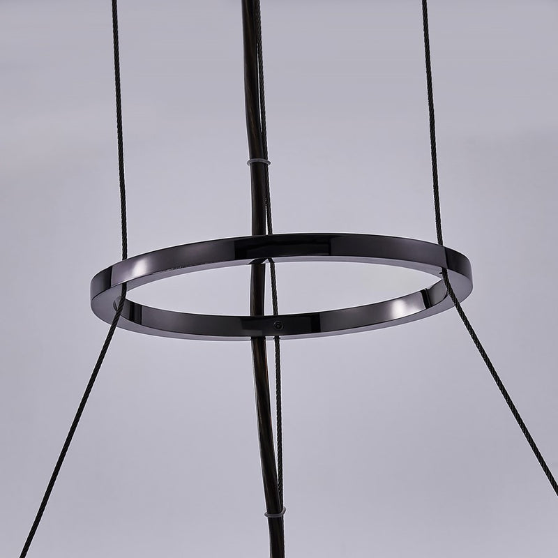 Kalco Glacier 1 Light 20" Pendant, Smoked Firenze/Black Nickel
