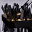 Kalco Glacier 1Lt 48" Linear Pendant, Smoked Firenze/Black Nickel