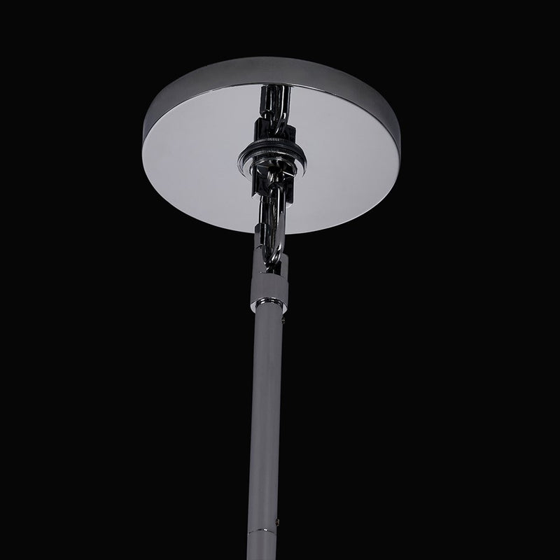 Kalco Luminoso 14Lt Chand, Chrome/Trapezoidal Crystal