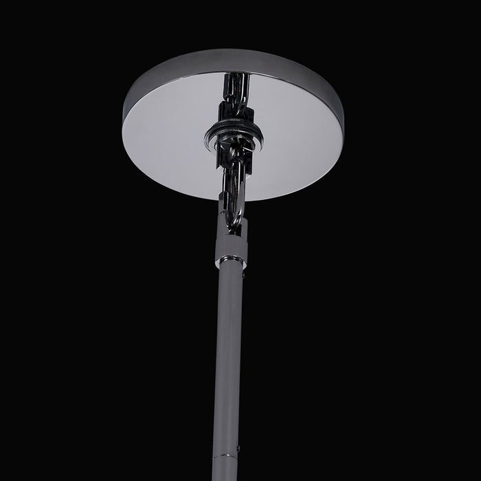 Kalco Luminoso 14Lt Chand, Chrome/Trapezoidal Crystal
