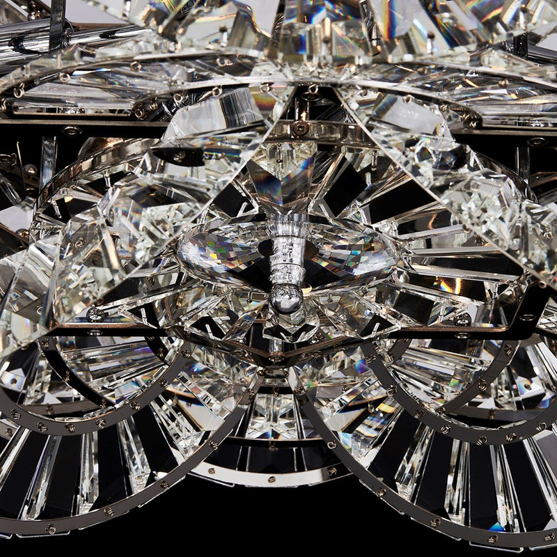Kalco Luminoso 14Lt Chand, Chrome/Trapezoidal Crystal