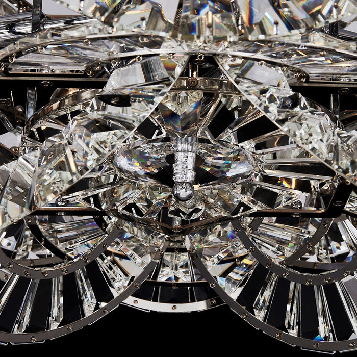 Kalco Luminoso 14Lt Chand, Chrome/Trapezoidal Crystal