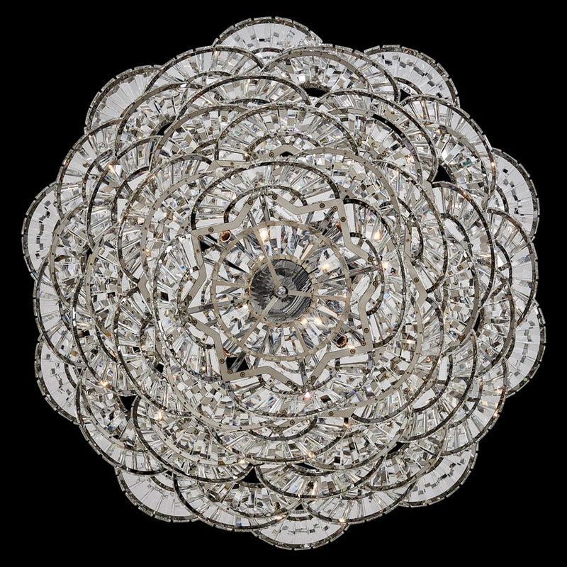 Kalco Luminoso 18Lt Chand, Chrome/Trapezoidal Crystal