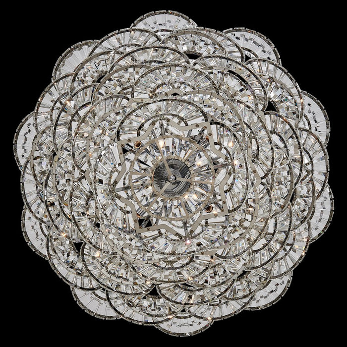 Kalco Luminoso 18Lt Chand, Chrome/Trapezoidal Crystal