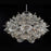 Kalco Luminoso 18Lt Chand, Chrome/Trapezoidal Crystal