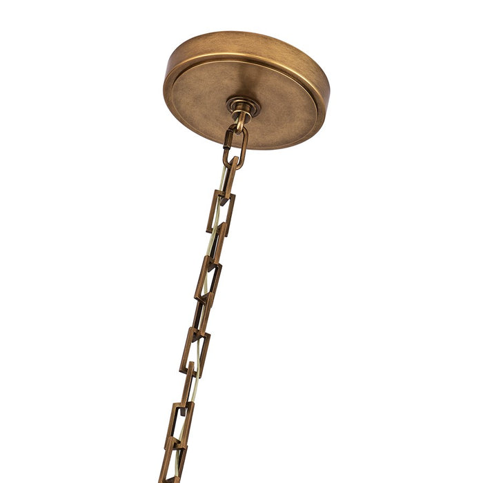 Kalco Bilancia 6 Light Chandelier, Firenze Clear/True Brass