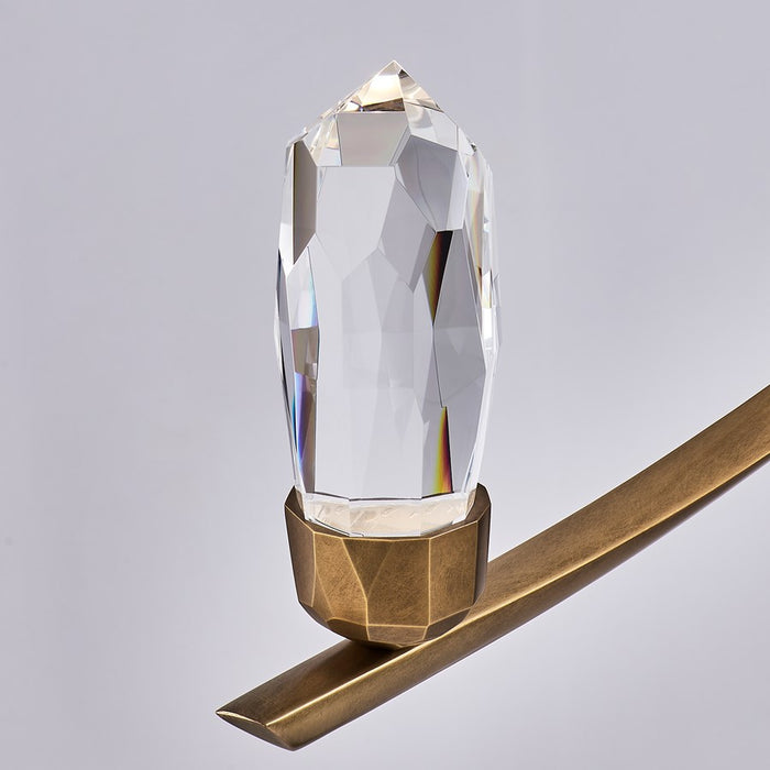 Kalco Bilancia 6 Light Chandelier, Firenze Clear/True Brass