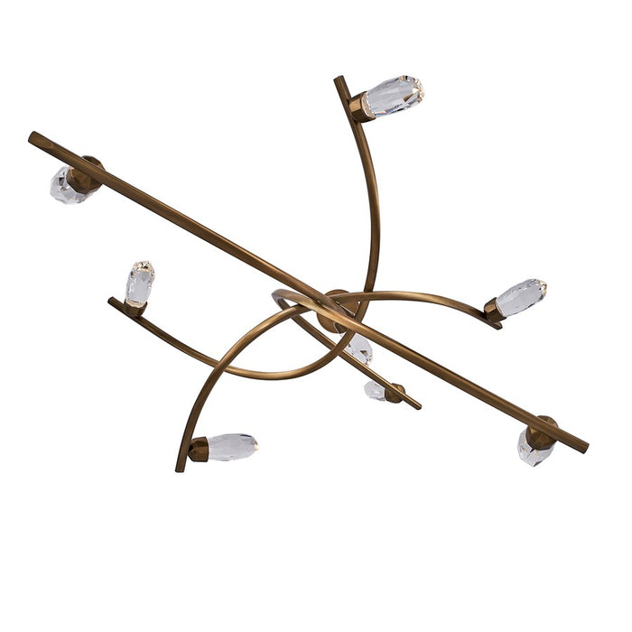 Kalco Bilancia 8 Light Chandelier, Firenze Clear/True Brass