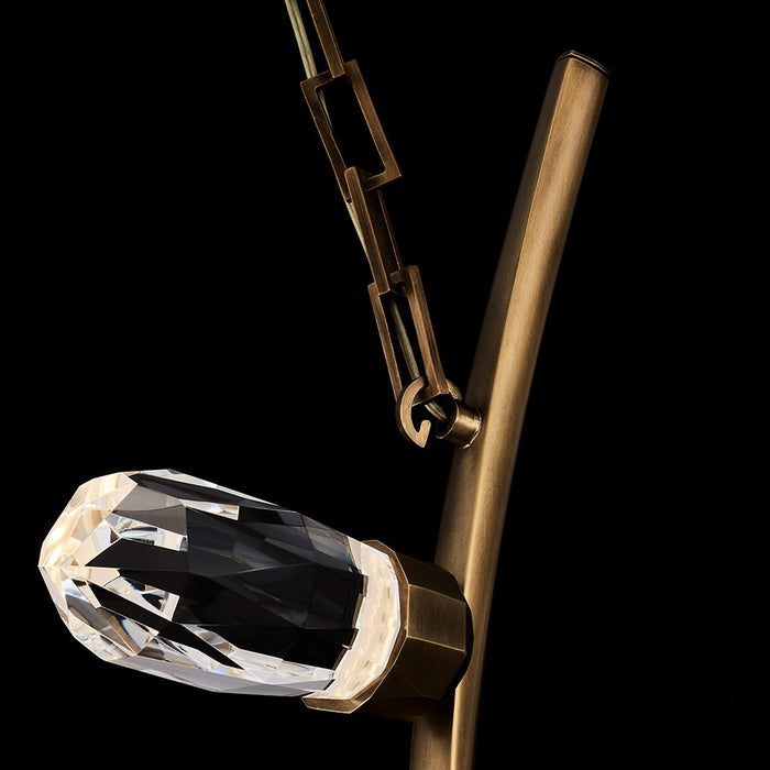 Kalco Bilancia 8 Light Chandelier, Firenze Clear/True Brass