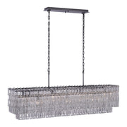 Kalco Catene 7 Light Linear Pendant, Firenze Clear/Chrome - 047161-010-FR001