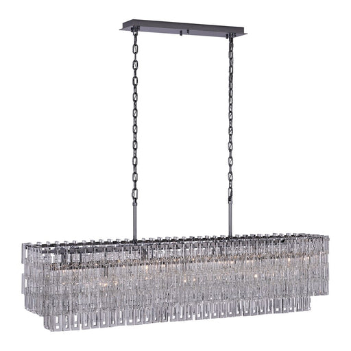 Kalco Catene 7 Light Linear Pendant, Firenze Clear/Chrome - 047161-010-FR001
