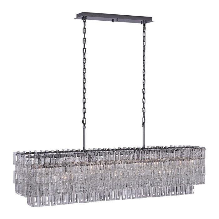 Kalco Catene 7 Light Linear Pendant, Firenze Clear/Chrome - 047161-010-FR001