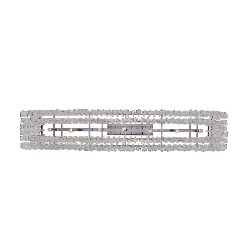 Kalco Catene 7 Light Linear Pendant, Firenze Clear/Chrome