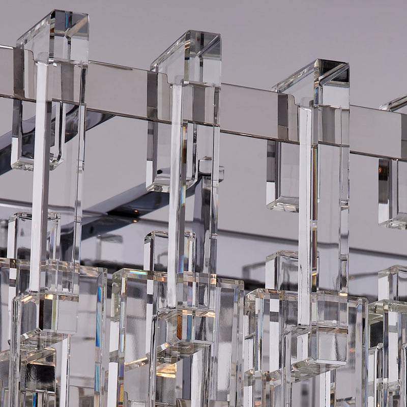 Kalco Catene 7 Light Linear Pendant, Firenze Clear/Chrome