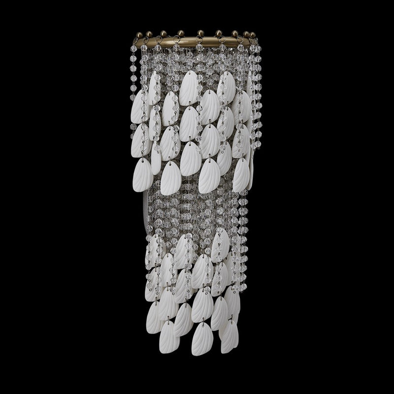 Kalco Farfalle 2Lt Wall Sconce, Clear/Brushed Champagne Gold - 047321-038-FR001
