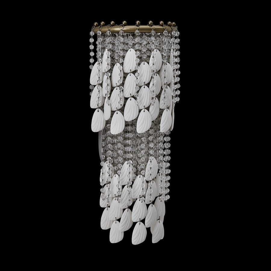 Kalco Farfalle 2Lt Wall Sconce, Clear/Brushed Champagne Gold - 047321-038-FR001