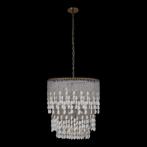 Kalco Farfalle 18Lt Chandelier, Clear/Brushed Champagne Gold