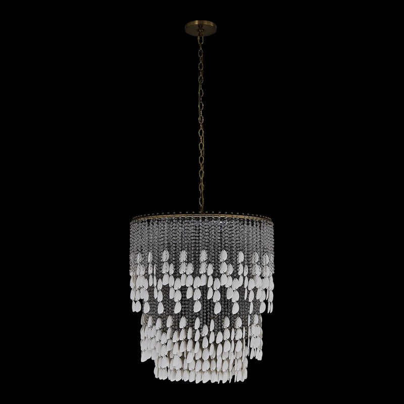Kalco Farfalle 18Lt Chandelier, Clear/Brushed Champagne Gold