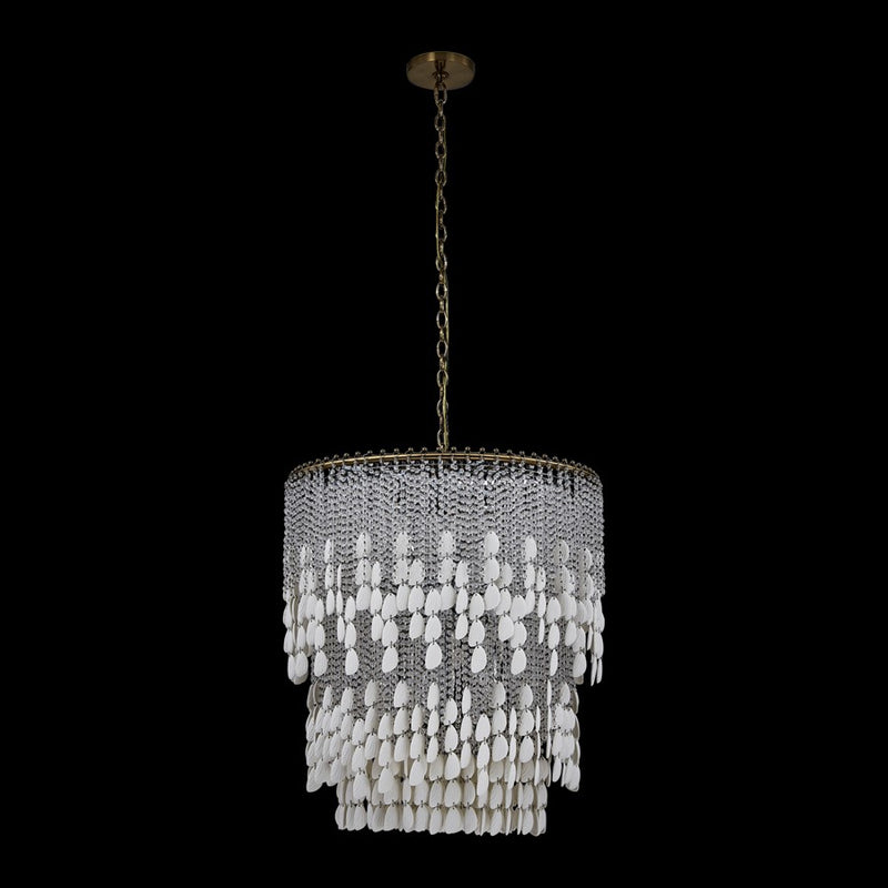 Kalco Farfalle 18Lt Chandelier, Clear/Brushed Champagne Gold