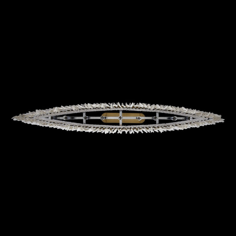 Kalco Farfalle 9Lt Lin Pend, Champagne Gold/Clear/Brushed