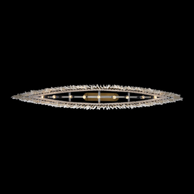 Kalco Farfalle 9Lt Lin Pend, Champagne Gold/Clear/Brushed