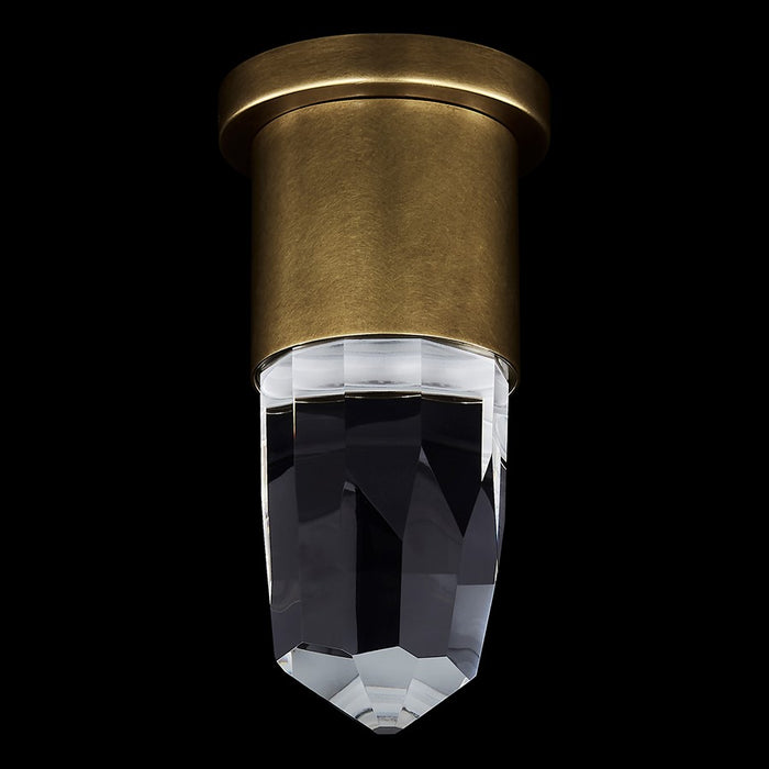 Kalco Lighting Ore 1 Light Wall Sconce, Clear/True Brass