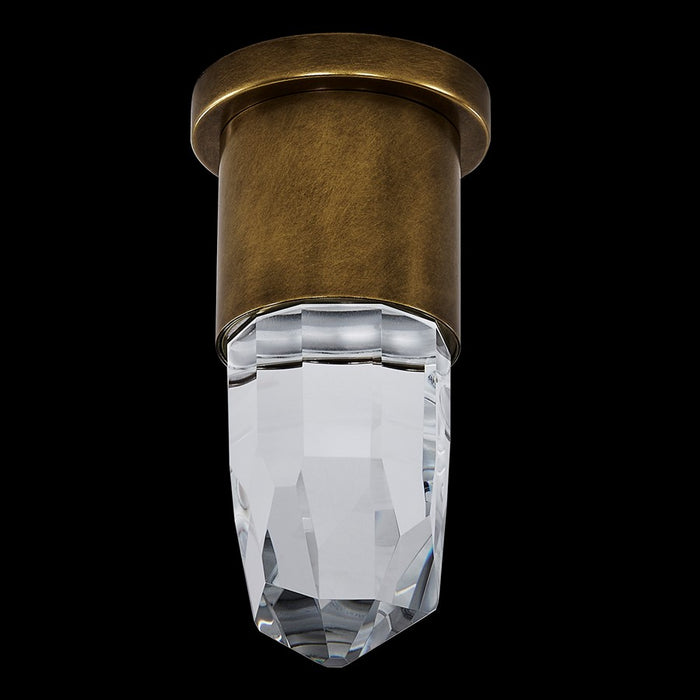 Kalco Lighting Ore 1 Light Wall Sconce, Clear/True Brass