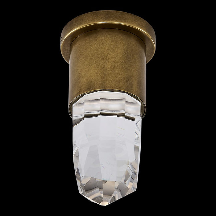 Kalco Lighting Ore 1 Light Wall Sconce, Clear/True Brass