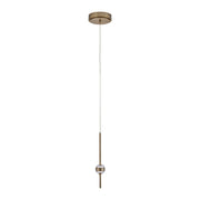 Kalco Goccia 2 Light Mini Pendant/Firenze Clear/Winter Brass - 047611-044-FR001