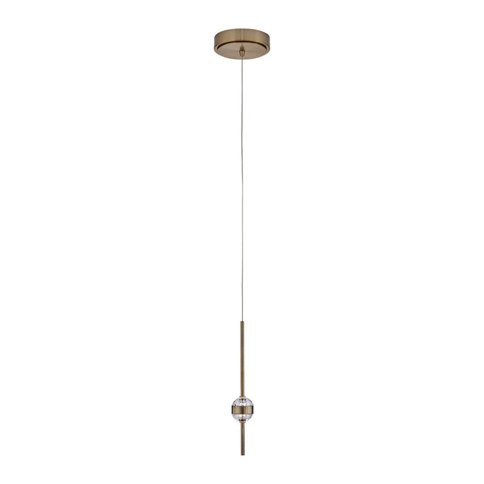Kalco Goccia 2 Light Mini Pendant/Firenze Clear/Winter Brass - 047611-044-FR001