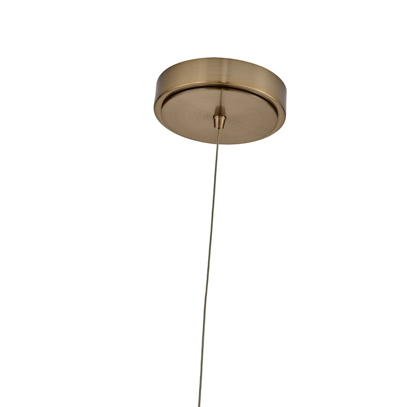 Kalco Goccia 2 Light Mini Pendant/Firenze Clear/Winter Brass