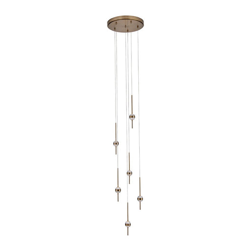 Kalco Goccia 12 Light Chandelier, Firenze Clear/Winter Brass - 047652-044-FR001