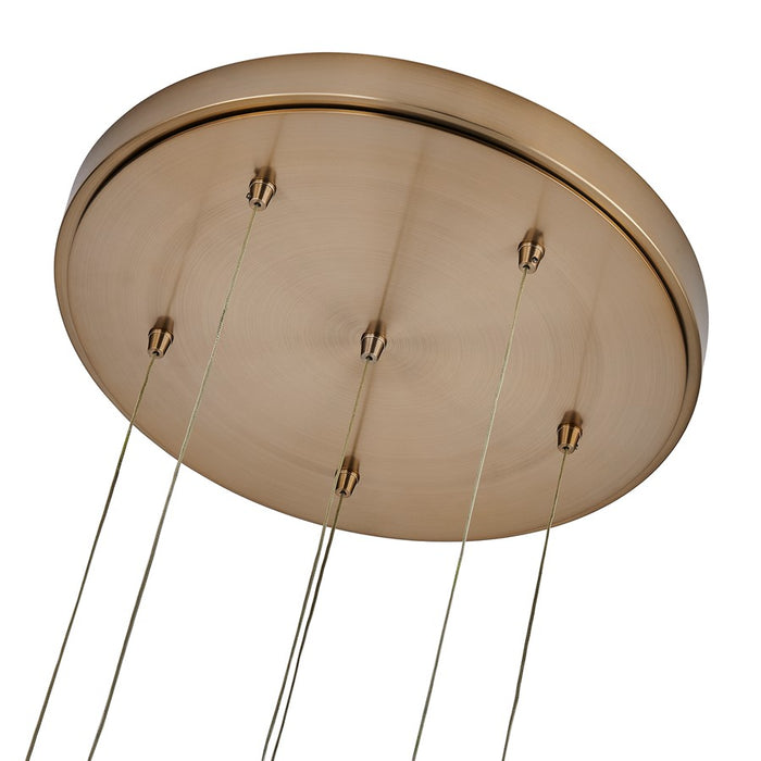 Kalco Goccia 12 Light Chandelier, Firenze Clear/Winter Brass