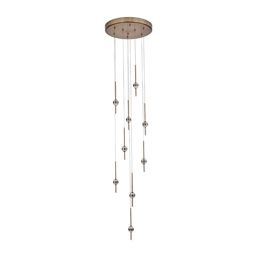 Kalco Goccia 18 Light Chandelier, Firenze Clear/Winter Brass - 047653-044-FR001