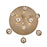 Kalco Goccia 18 Light Chandelier, Firenze Clear/Winter Brass