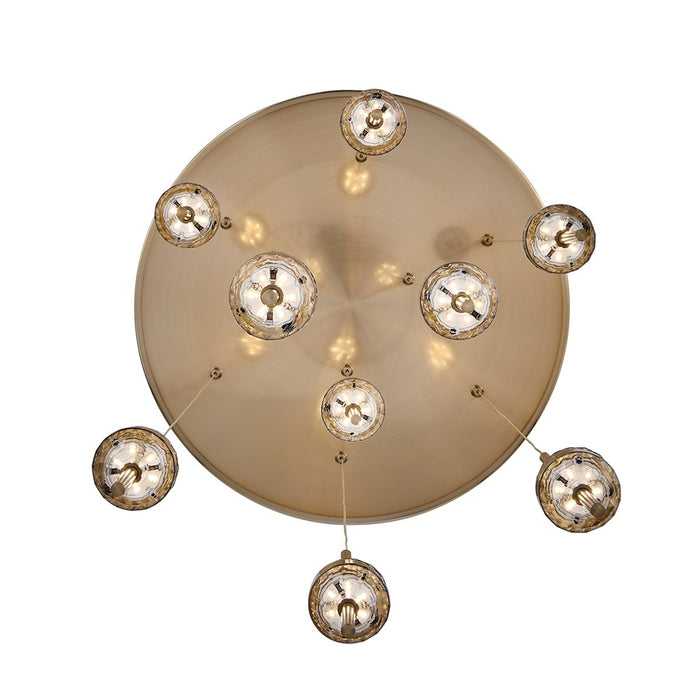 Kalco Goccia 18 Light Chandelier, Firenze Clear/Winter Brass