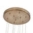 Kalco Goccia 18 Light Chandelier, Firenze Clear/Winter Brass