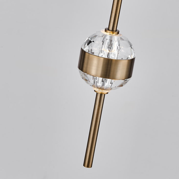 Kalco Goccia 18 Light Chandelier, Firenze Clear/Winter Brass