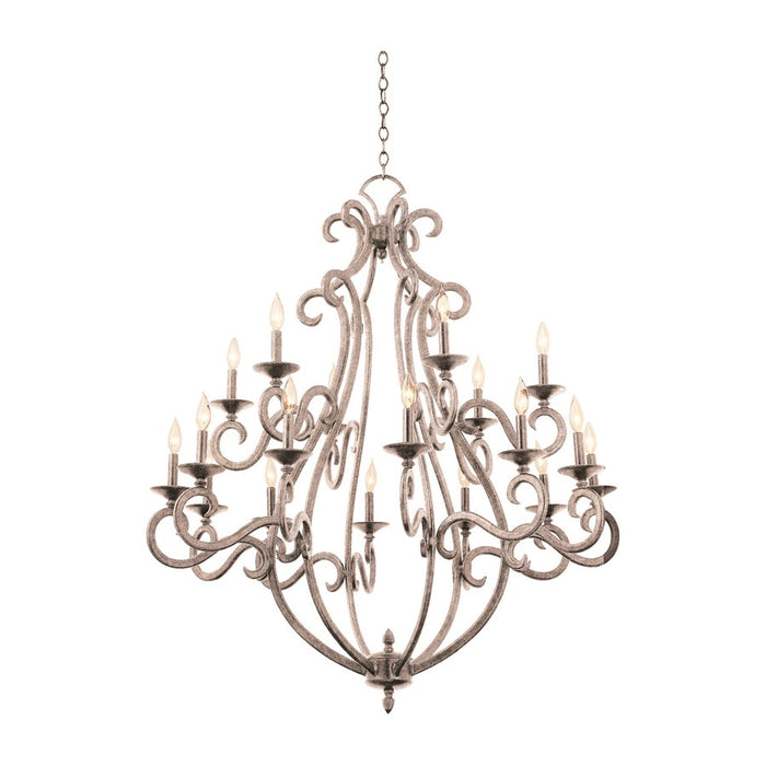 Kalco Lighting Santa Barbara 18 Light Chandelier, Pearl Silver - 3163PS