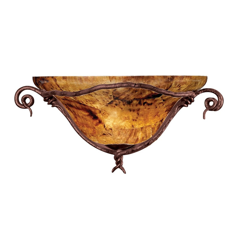 Kalco Lighting Vine 1 Light Wall Sconce, Bark - 3496BA-PS08