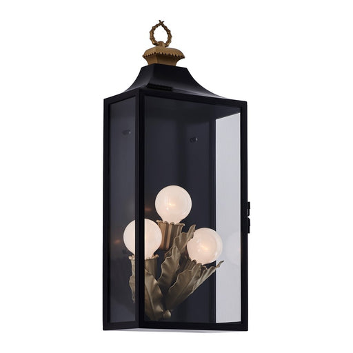 Kalco Lighting Marge 3 Light Outdoor Wall Sconce, Matte Black