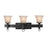 Kalco Lighting Americana 3 Light Vanity Light, Black - 4203B-1219
