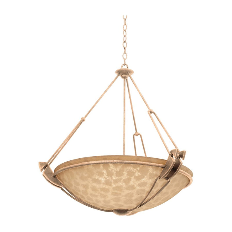 Kalco Lighting Grande 3 Light Pendant, Modern Gold/Ecru - 4845MG-ECRU